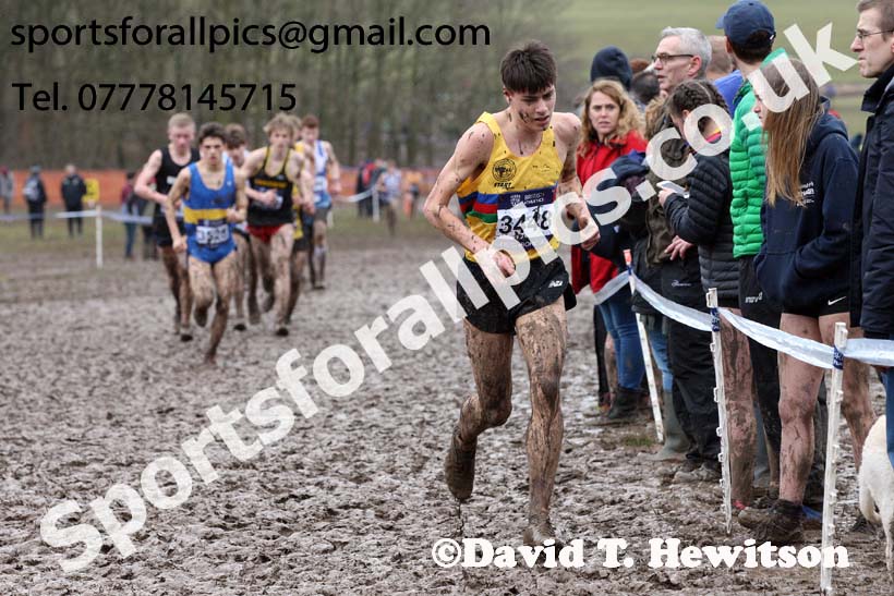 Mens under-17s 2018 British Inter Counties Cross Country Champs., Prestwold Hall, Loughborough. Photo: David T. Hewitson/Sports for All Pics